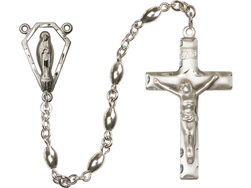 Sterling Silver Rosary with Miraculous medal center