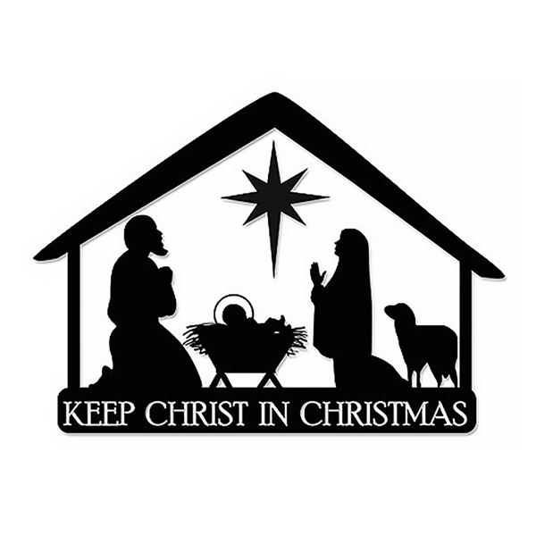 Nativity Stable Christmas Auto Magnet - Keep Christ in Christmas