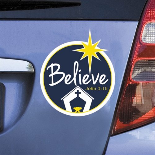 Christmas Believe Car Magnet