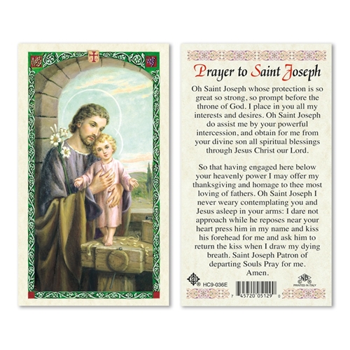 Saint Joseph Laminated Prayer Card