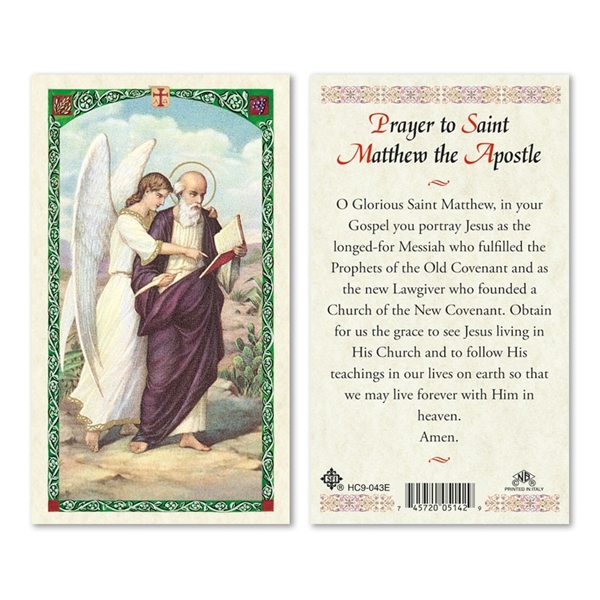 Saint Matthew Laminated Prayer Card