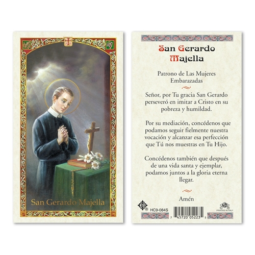San Gerardo Majella Laminated Prayer Card