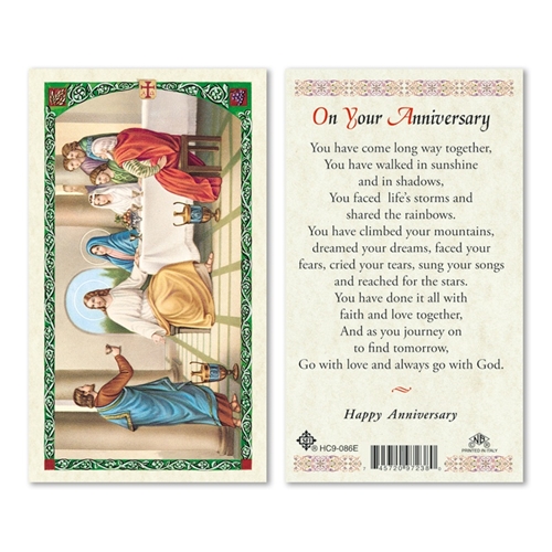 Anniversary Laminated Prayer Card