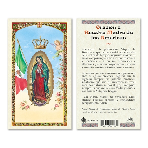 Oracion a Nuasta Madre de las Americas Laminated Prayer Card