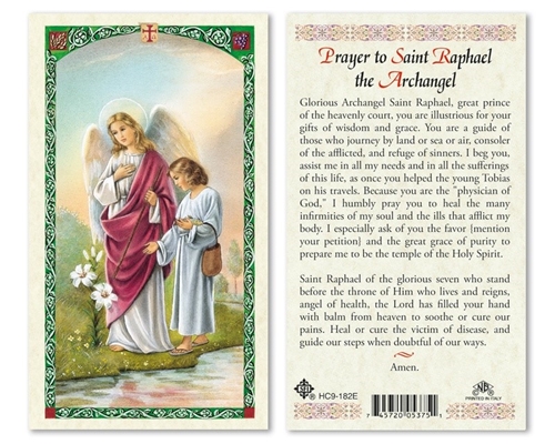 Saint Raphael Laminated Prayer Card