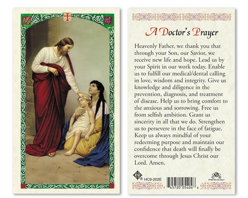 Doctor&#39;s Laminated Prayer Card