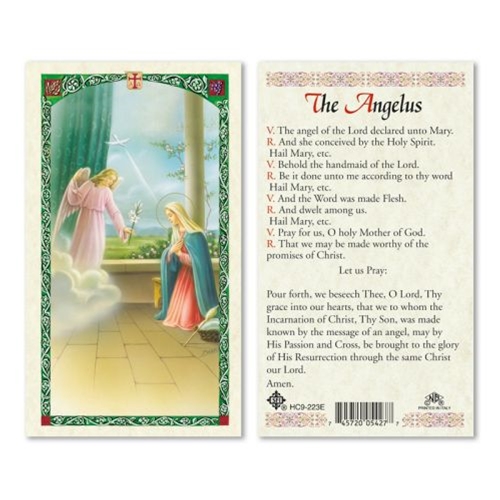 The Angelus Laminated Prayer Card