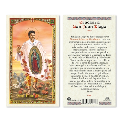 Oracion a San Juan Diego Laminated Prayer Card