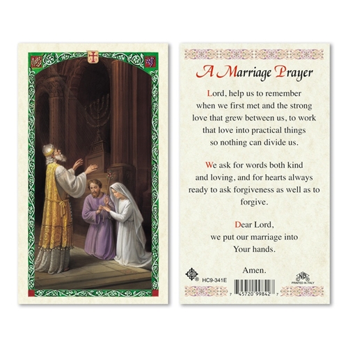 A Marriage Laminated Prayer Card