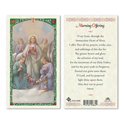 Morning Offering Laminated Prayer Card