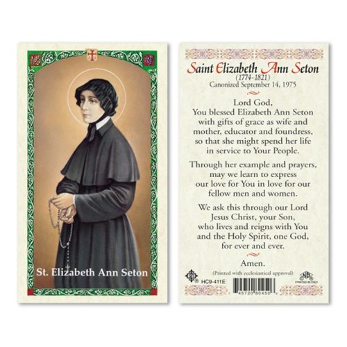 Saint Elizabeth Ann Seton Laminated Prayer Card