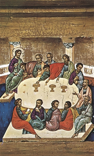The Holy Supper Icon Holy Card