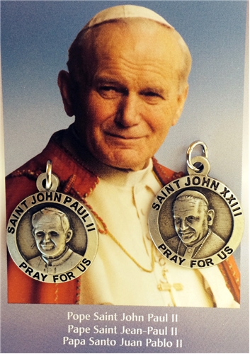 Saints John Paul II and John XXIII 2-sided Medal