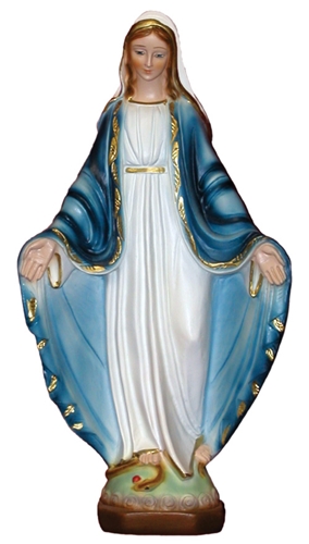Handpainted Alabaster Our Lady of Grace - 8 or 13 inches
