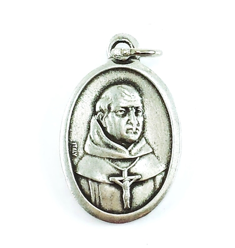 Father Serra Inexpensive Oxidized Medal