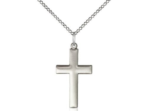 Sterling Silver Cross Pendant on 20&quot; Chain