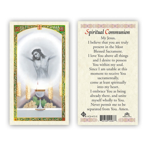 Act of Spiritual Communion Laminated Prayer Card