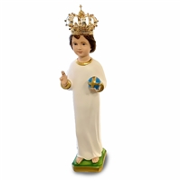 Infant of Prague Statue with Gold Crown - 16-Inch
