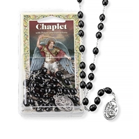 St Michael Black Chaplet with Prayer Card