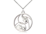Madonna and Child Profile Necklace - Sterling Silver