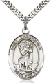 St Christopher Medal - 1 Inch Tall on Chain