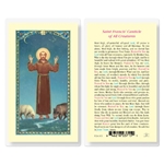 Saint Francis' Canticle of All Creatures Laminated Prayer Card