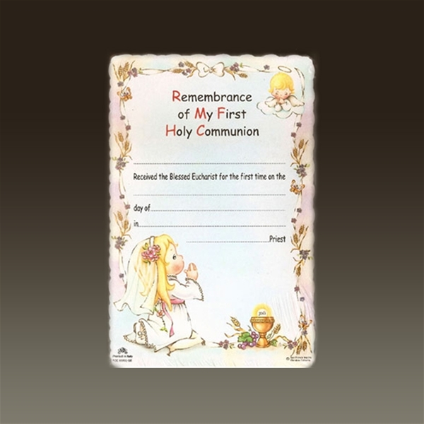 Precious Moments Girl Communion Card