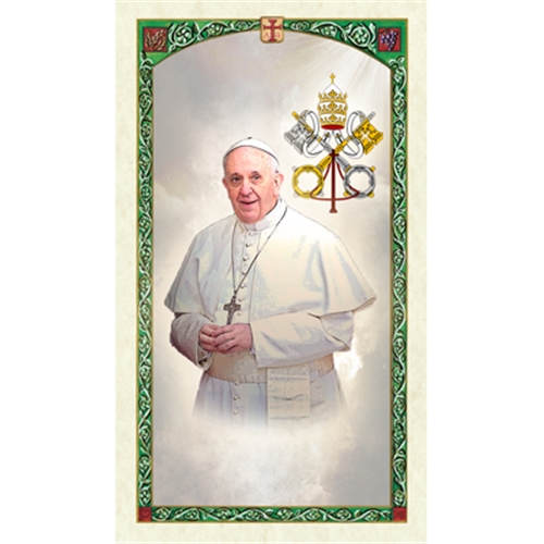 Pope Francis Laminated Prayer Card