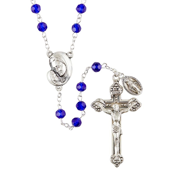 Mother&#39;s Embrace Crystal Rosary - Choose Color